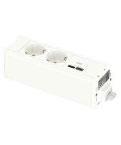SCHNEIDER ELECTRIC UNICA SYSTEM+ MOD.YKSIKKÖ 2XSCHUKO+USBA/C VALK