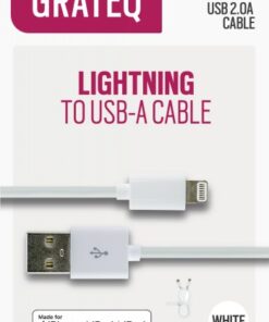 GRATEQ USB-A - MFI LIGHTNING KAAPELI 2.25M