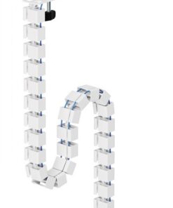 NEOMOUNTS CABLE SPINE ORGANIZER FOR SIT/STAND DESK FRAMES, CLAMP MOUNTED, WHITE