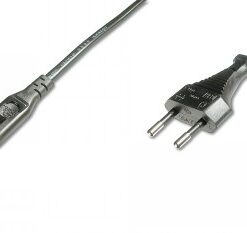 DIGITUS POWER CORD, EURO - C7 M/F, 1.8M, H03VVH2-F 0.75QMM, BLACK