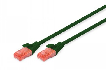 DIGITUS CAT 6 U-UTP PATCH CORD, CU, LSZH AWG 26/7, LENGTH 1 M, COLOR GREEN