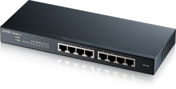 ZYXEL GS1900-8 V2, 8 PORT GBE L2 SMART SWITCH, DESKTOP, FANLESS (5Y WARRANTY)