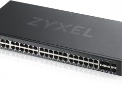 ZYXEL GS1920-48V2, 50 PORT SMART MANAGED SWITCH 48X GIGABIT COPPER AND 4X GIGABIT DUAL PERS., HYBRID MODE, STANDALONE OR NEBULAFLEX CLOUD (5Y WARRANTY)