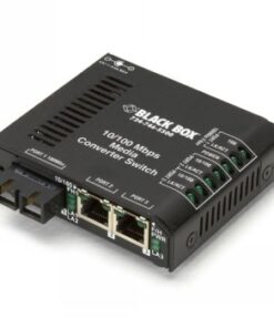 Black box lbh100 series fast ethernet (100-mbps) switch - (2) 10/100-mbps copper rj45, (1) 100-mbps multimode fiber, 850nm, 2km, sc