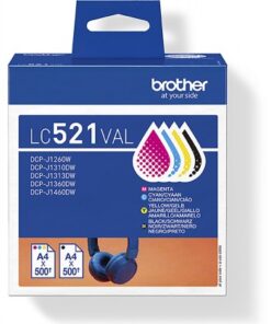 Brother lc521val value pack cmyk 4x500p