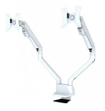 NEOMOUNTS FLAT SCREEN DESK MOUNT (CLAMP/GROMMET) 2 SCREENS WHITE
