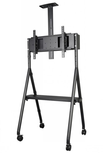 NEOMOUNTS MOBILE FLAT SCREEN FLOOR STAND (HEIGHT: 110 - 144 CM) 1 SCREEN BLACK