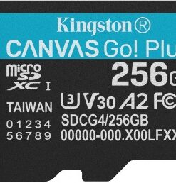 KINGSTON 256 GB CANVAS GO PLUS GEN4 MICROSD, A2, U3, V30 (200R/160W)