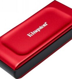 KINGSTON 2 TB XS1000 EXTERNAL SSD, USB-A + USB-C 3.2 GEN2 (RED)