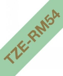 Brother tze-rm54 -satiininauha – kullanvärinen teksti mintunvihreällä nauhalla, 24 mm