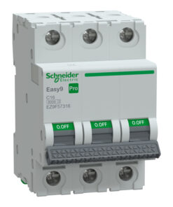 Schneider electric johdonsuojakatkaisija (mcb), easy9, 3p, 16a, c-käyrä, 6000a (iec/en 60898-1)