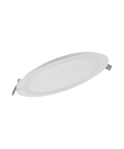 Ohut, pyöreä valkoinen Ledvance-kattovalaisin, jossa on litteä ja minimalistinen muotoilu, sivulta katsottuna.